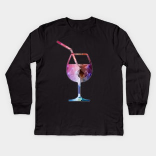 Wine Lovers Wine Glass Kids Long Sleeve T-Shirt